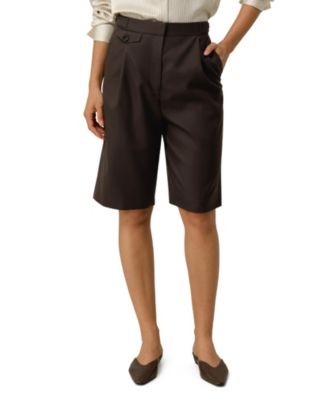 Women's Wool-Silk Bermuda shorts