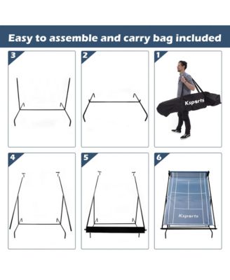 Portable Indoor Outdoor Weatherproof Tennis Rebounder Net with Carry Bag