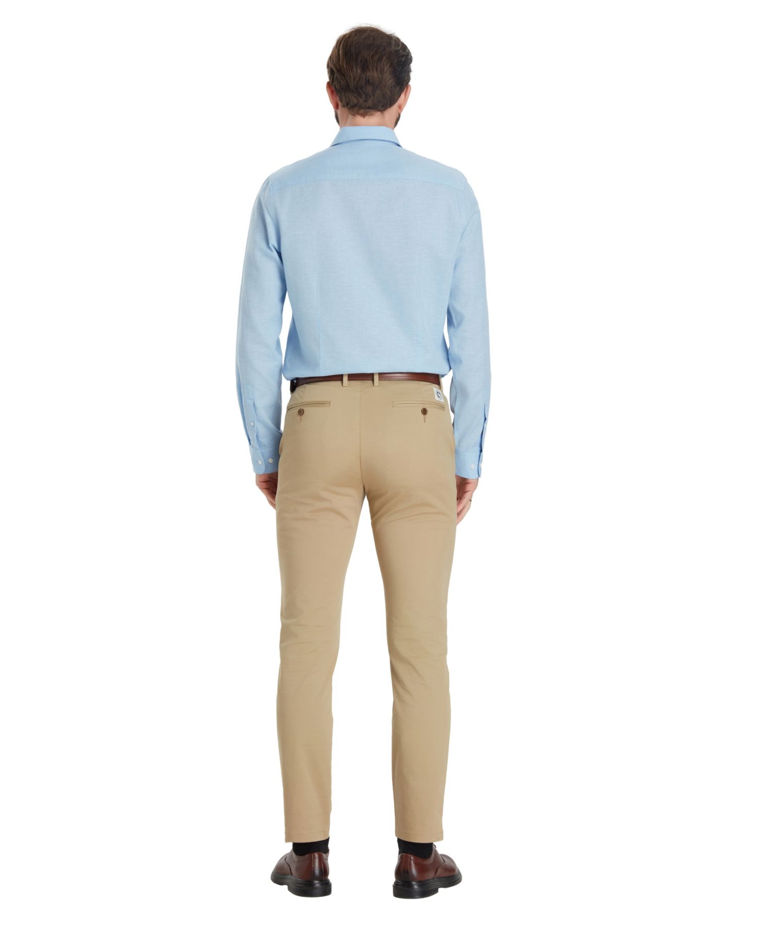 Men's Slim-Fit Linen Dress Shirt