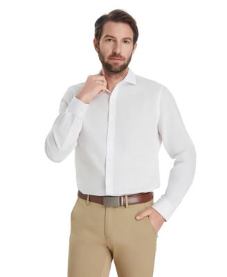 Men's Slim-Fit Linen Dress Shirt