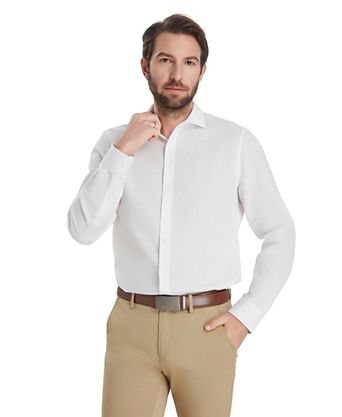 ivory mens dress shirt Classic 19 / 32/33 making it perfect for large group events such as COUTURE 1910 FITTED NO PLEAT