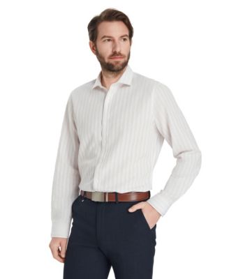Men's Linen Slim-Fit Joseph Stripe Dress Shirt