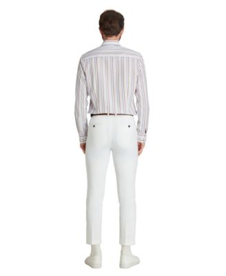 Men's Linen Slim-Fit Oslo Stripe Dress Shirt