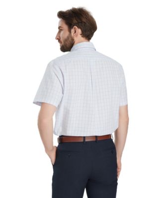 Men's Plaid Short-Sleeve Dress Shirt