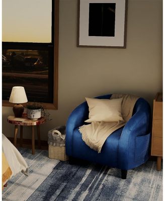 Accent Chair Armchair for Living Room Barrel Club Chair with Soft Padded Seat & Sturdy Legs for Bedroom Waiting Room Reception Chairs