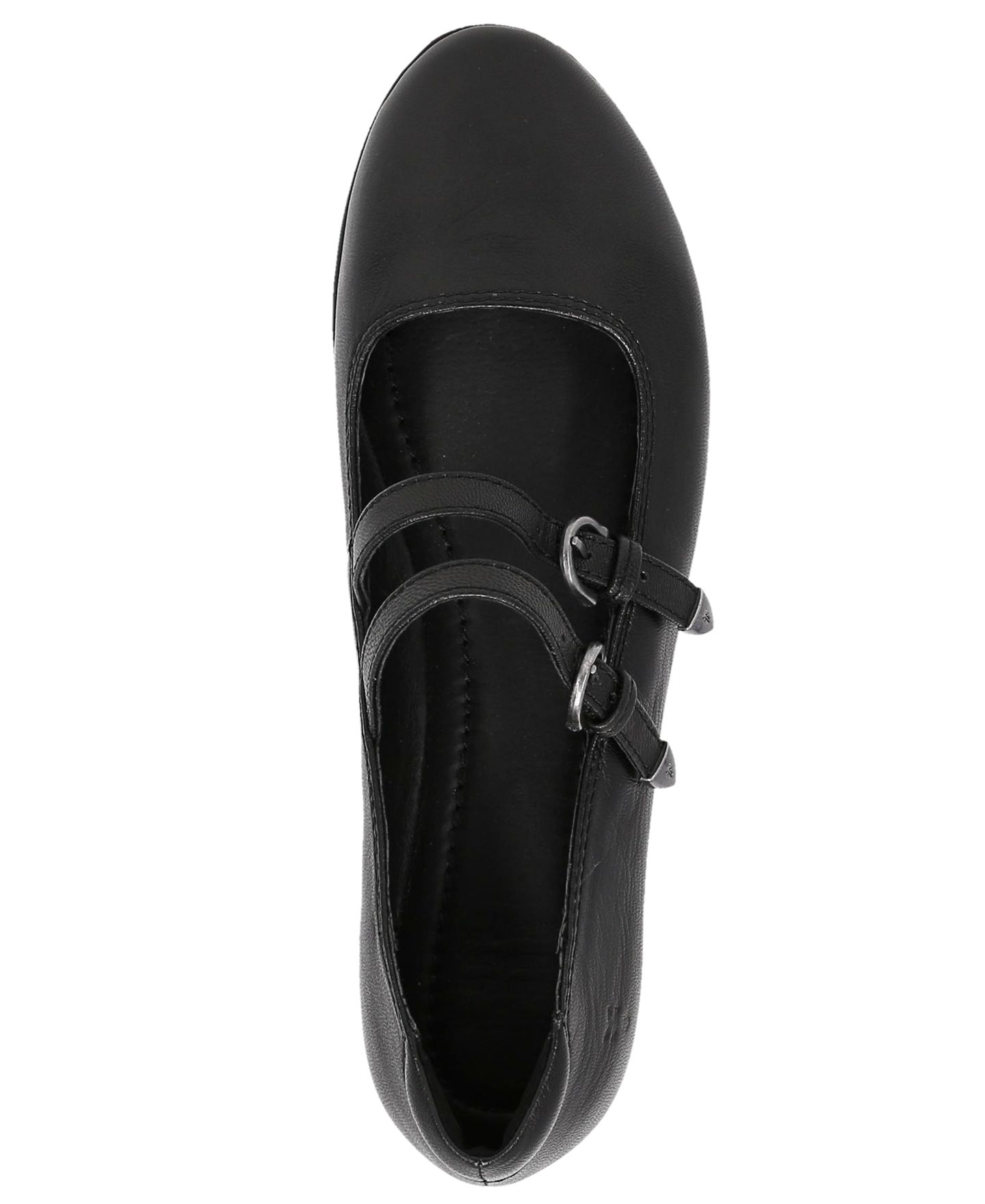 Женские балетки Frye Carson Multi Strap Mary Jane Leather Flats, цвет: Чёрный кожаный — фото 4