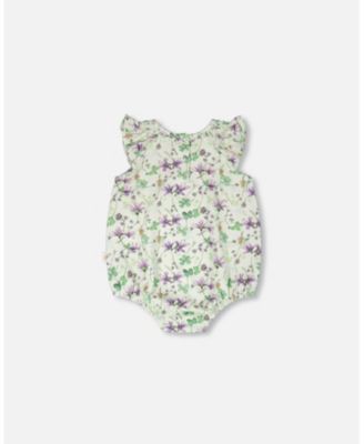 Baby Girls Jersey Romper Printed Flowers