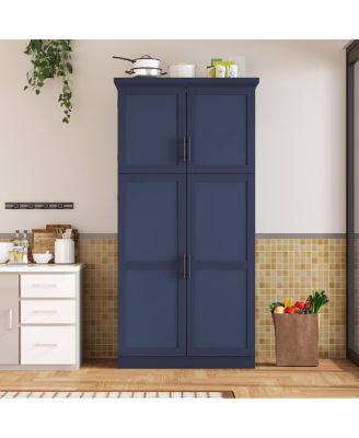  Premium Shaker-Style Pantry Cabinet with 8 Pull-Out Trays