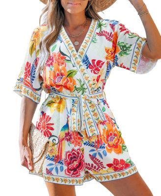 Women's Jet Lag Floral Romper