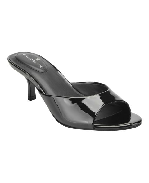 Женские сандалии Bandolino Meegin Slip-On Kitten Heel Dress Sandals, цвет: Чёрный лаковый
