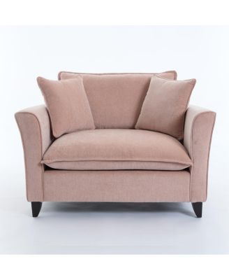 Chenille Oversized Armchair, Comfy Chair and a Half Sofa with Pillow