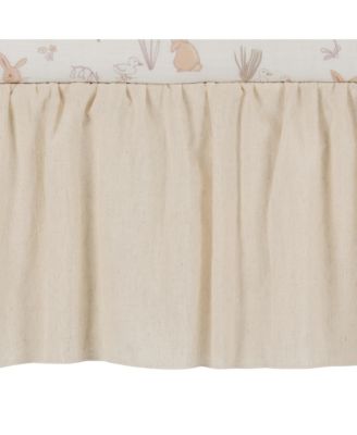 Signature Cotton/Linen Baby Crib Skirt / Dust Ruffle