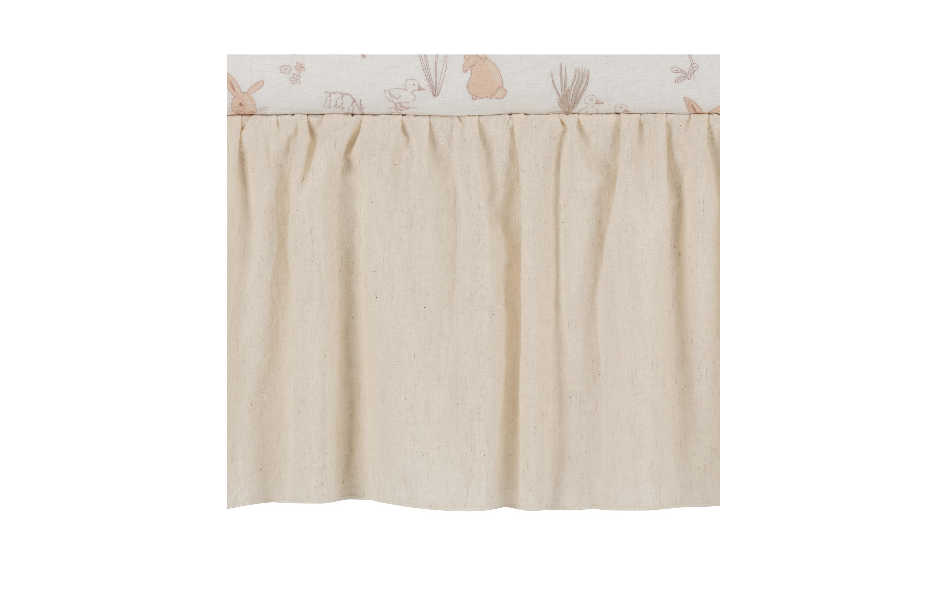 Lambs & Ivy Baby Signature Cotton/Linen Crib Skirt / Dust Ruffle