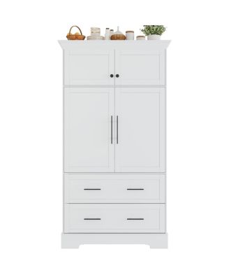 Farmhouse 40"x18"x72.6" Kitchen Pantry with 4 Doors
