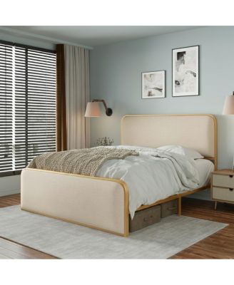  Queen Upholstered Bed Frame with Storage Space