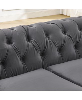 Streamdale Mid Century Modern Chesterfield Loveseat Couch