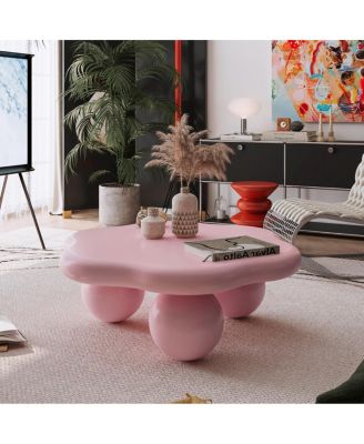 Cloud Shaped Coffee Table, Petal-Shaped Modern Minimalist Table