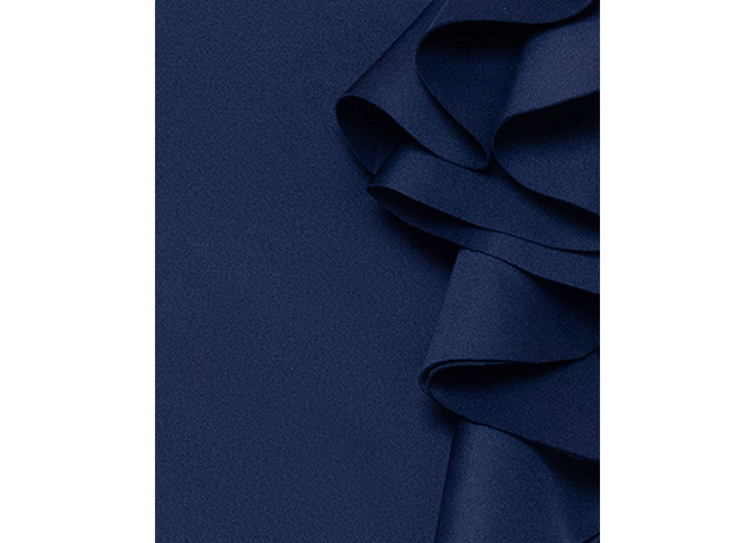 Women's V-Neck Ruffle Detail Midi Dress
