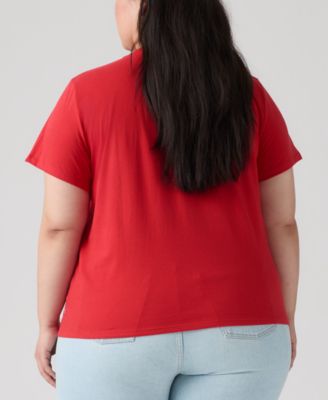 Trendy Plus Size Perfect Logo Cotton T-Shirt