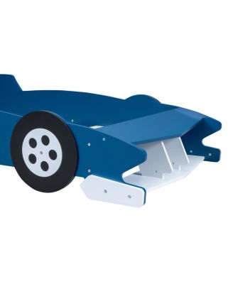 Twin Size Race Car-Shaped Platform Bed with Wheels