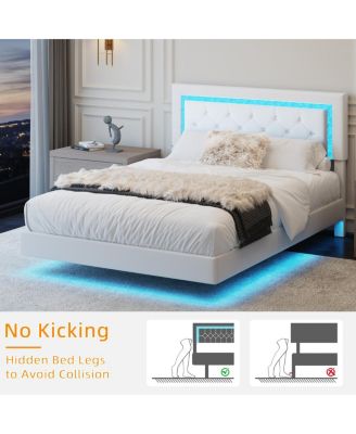 Bed Frame with LED Headboard