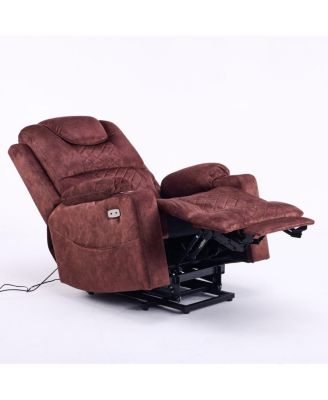 Oversized Power Lift Recliner Massage Chair for Elderly, USB/Type-C Ports