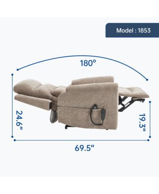 Streamdale Dual Motor Infinite Position Power Lift Recliner Chair with Massage & Heat