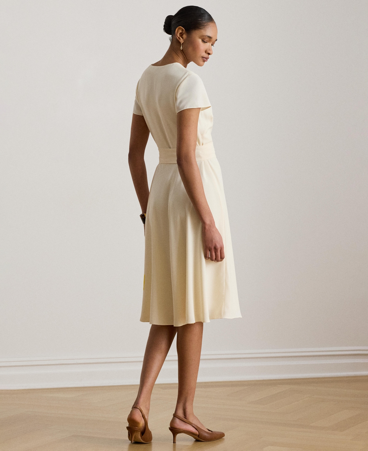 Lauren Ralph Women's V-Neck A-Line Dress