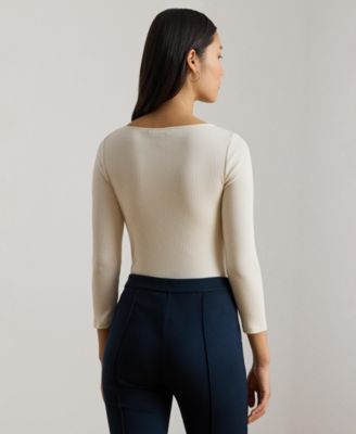 Women's Slim Fit Boat Neck Top