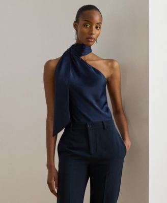 Women's Halter Neck Tie Detail Top