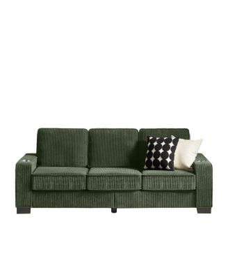 Streamdale Corduroy 3-Seater Sofa, Modern Compressed Couch for Living Room
