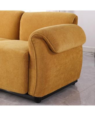 93" L chenille modular sofa with iron frame