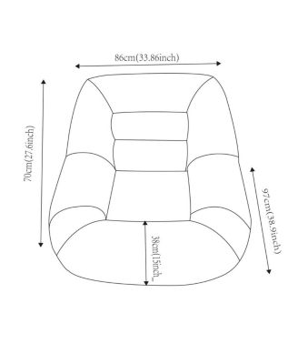 Corduroy Beanbag Couch for Living Room, Bedroom & Dorm