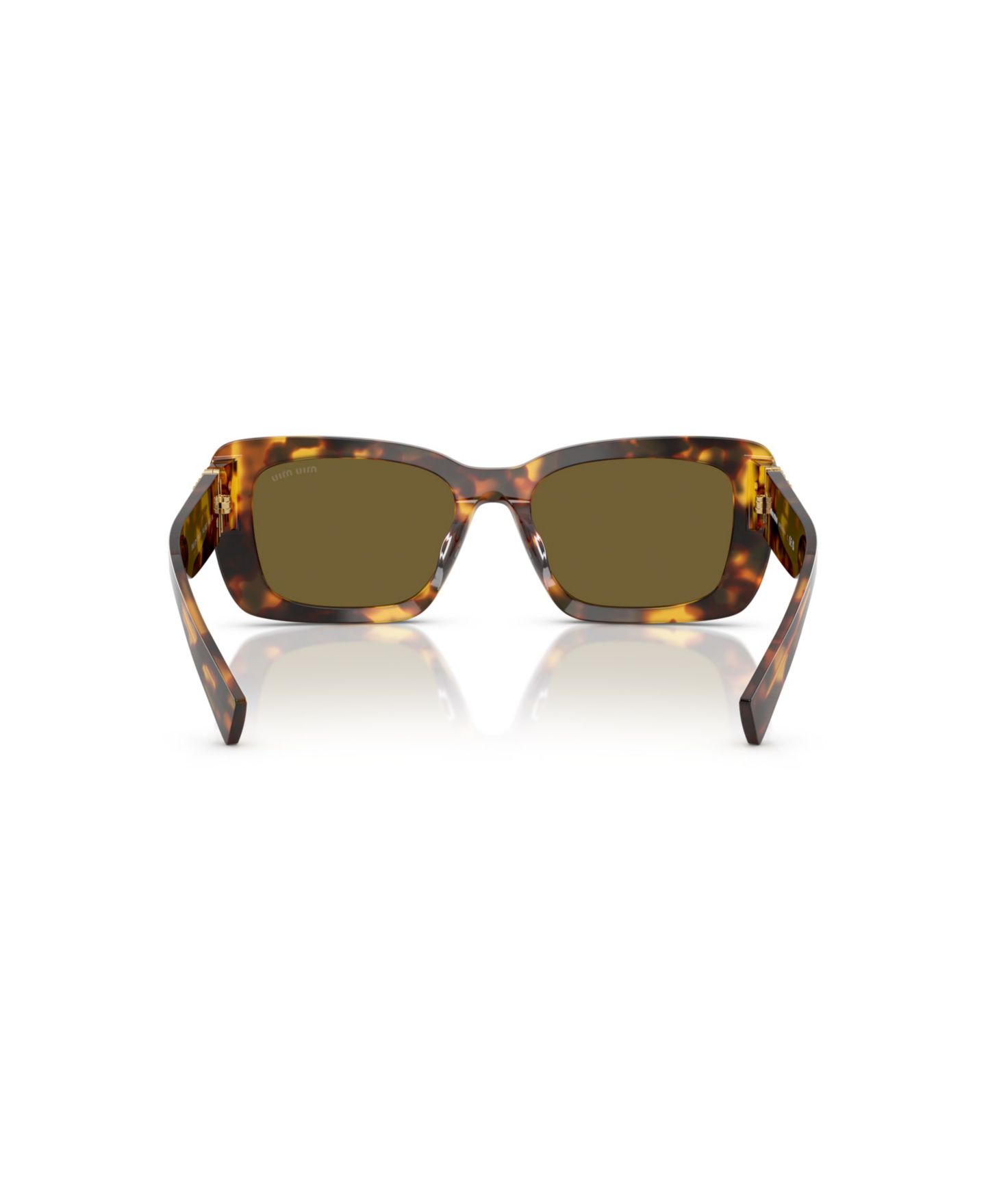 Женские солнцезащитные очки MIU MIU Rectangle Sunglasses, MU 07YS, цвет: Медовый гавана — фото 4