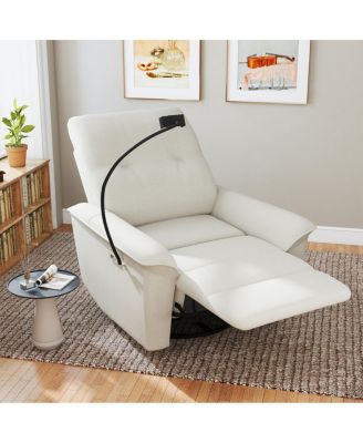270° Power Swivel Rocker Recliner w/ Phone Holder & USB Ports