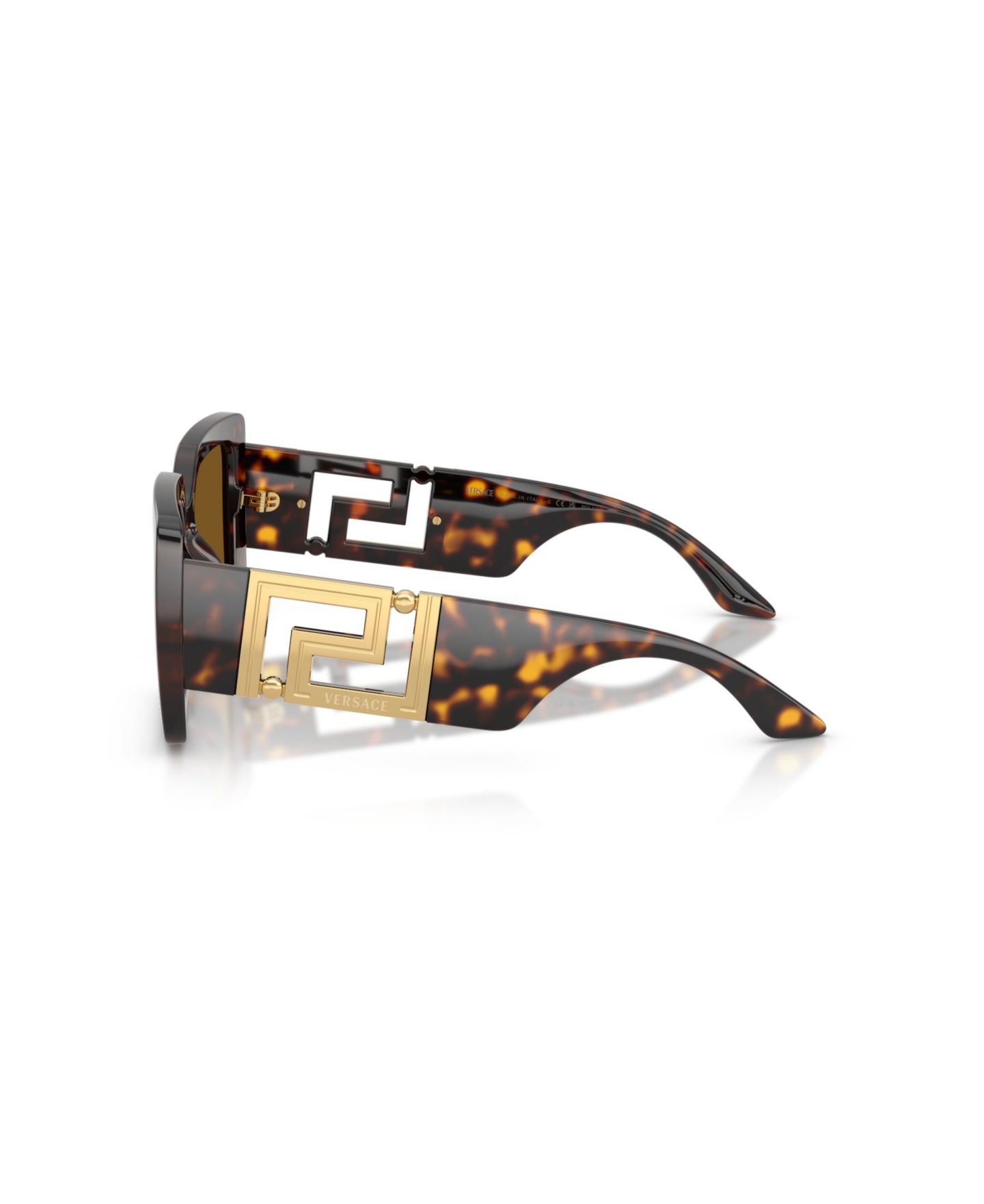 Женские солнцезащитные очки Versace Square Polarized Sunglasses, VE4505U, цвет: Гавана — фото 3