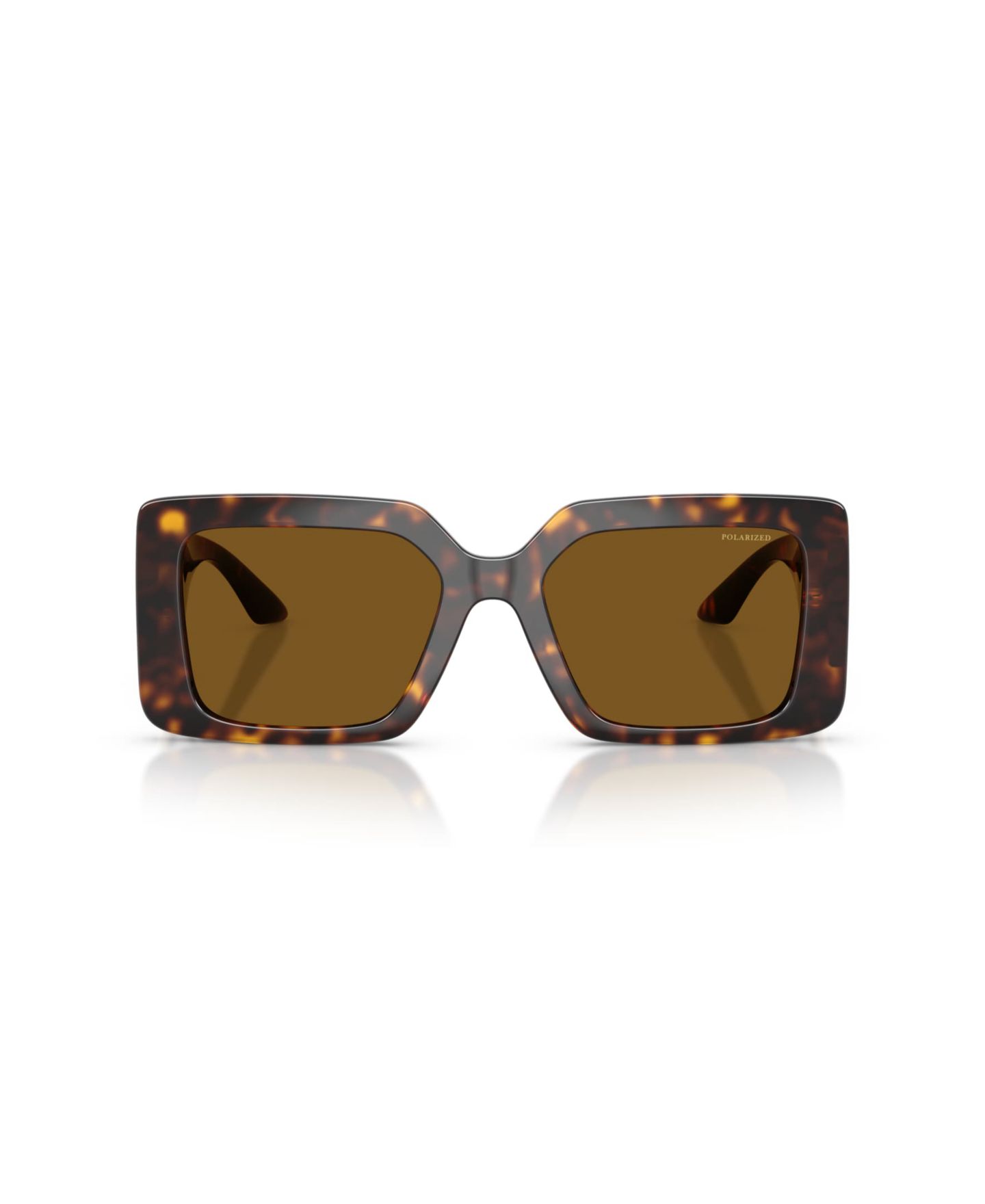 Женские солнцезащитные очки Versace Square Polarized Sunglasses, VE4505U, цвет: Гавана — фото 4