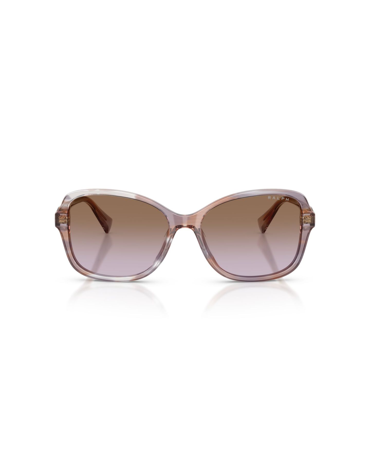 Женские солнцезащитные очки Ralph by Ralph Lauren Square Sunglasses, RA5351U, цвет: Полосатый коричневый — фото 5
