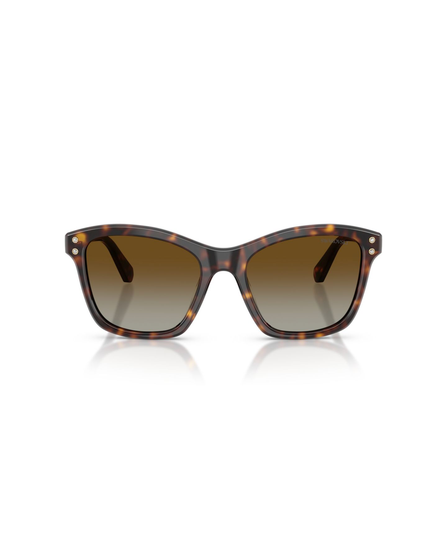 Женские солнцезащитные очки Swarovski Square Polarized Sunglasses, SK6063, цвет: Гавана — фото 2