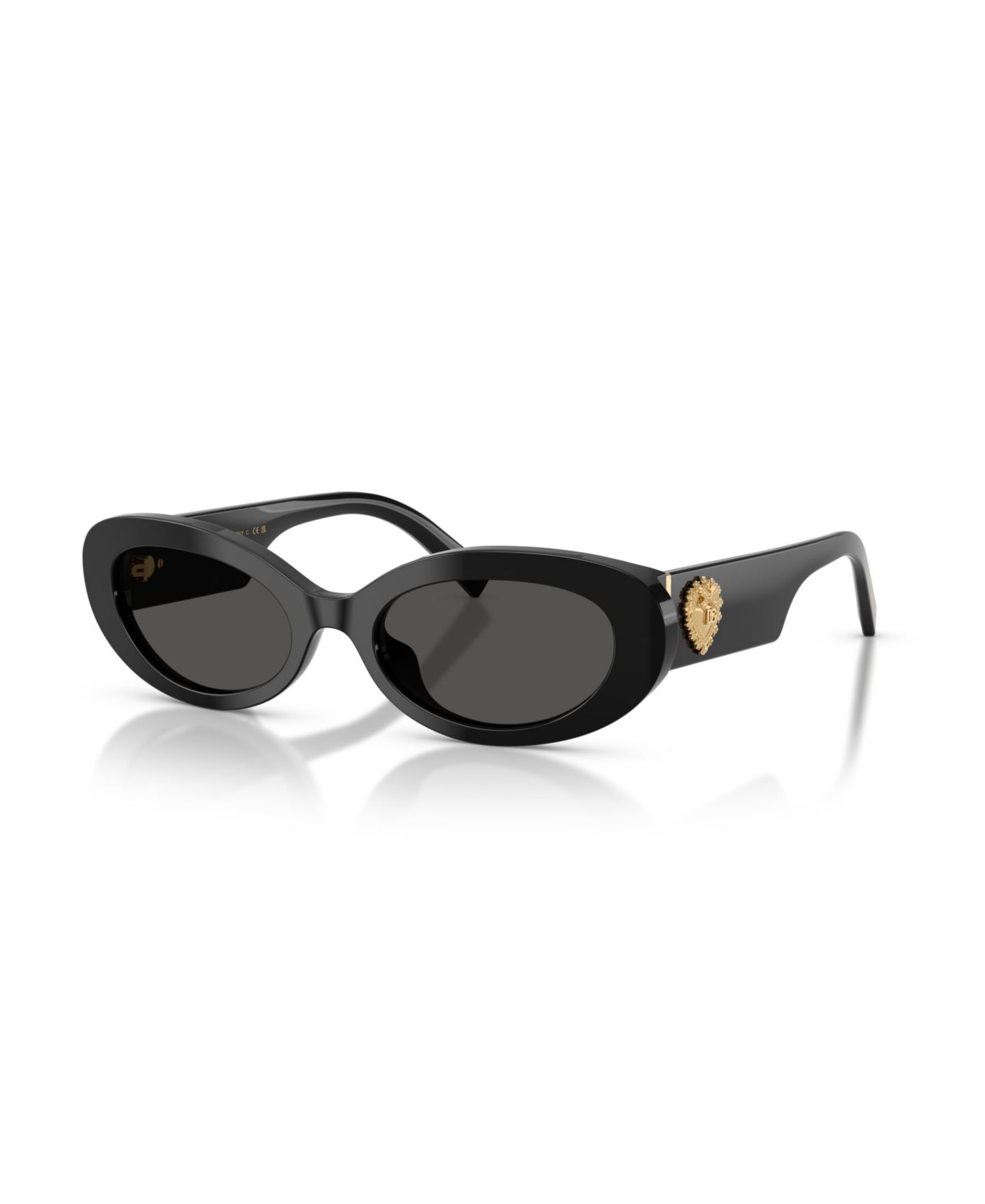 Женские солнцезащитные очки Dolce&Gabbana Oval Sunglasses, DG4537, цвет: Чёрный — фото 1