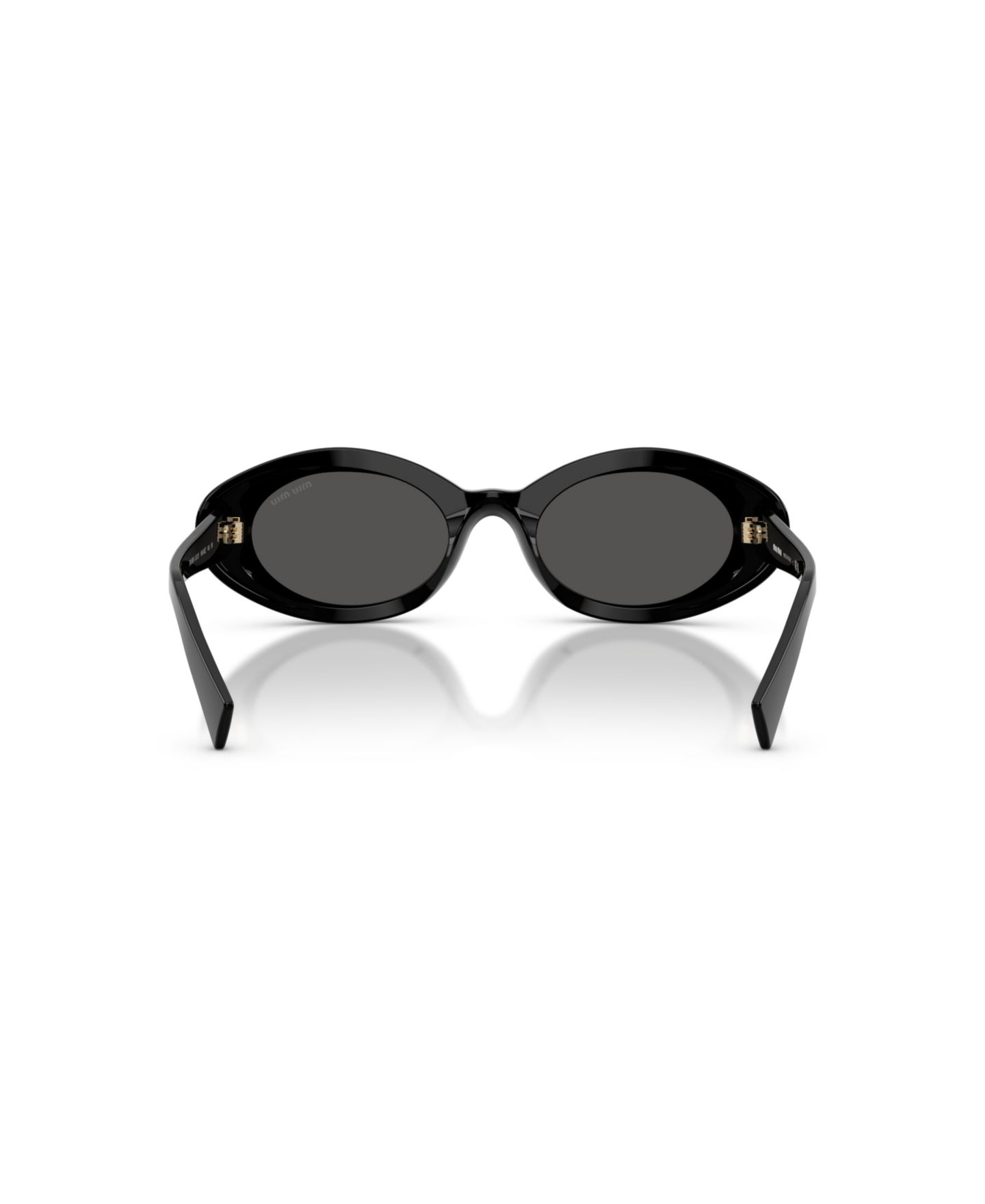 Женские солнцезащитные очки MIU MIU Oval Sunglasses, MU B09S, цвет: Чёрный — фото 4