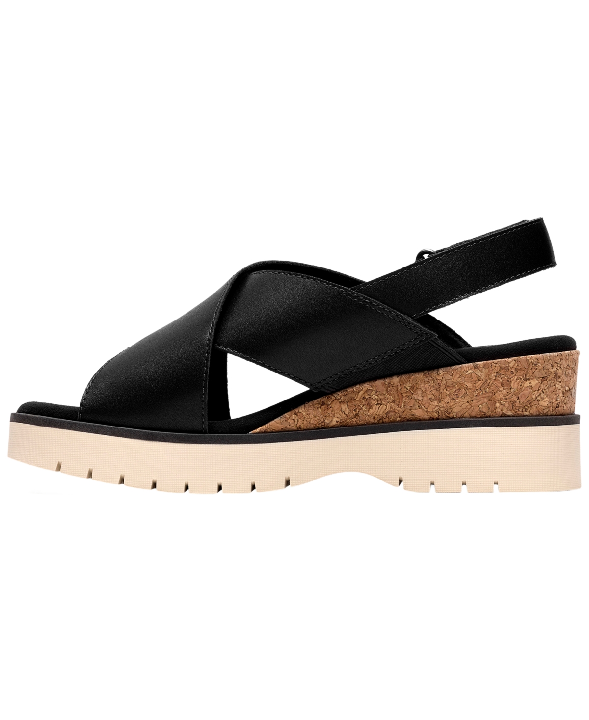 Clarks Women's Diaz Cross Round Toe Wedge Sandals