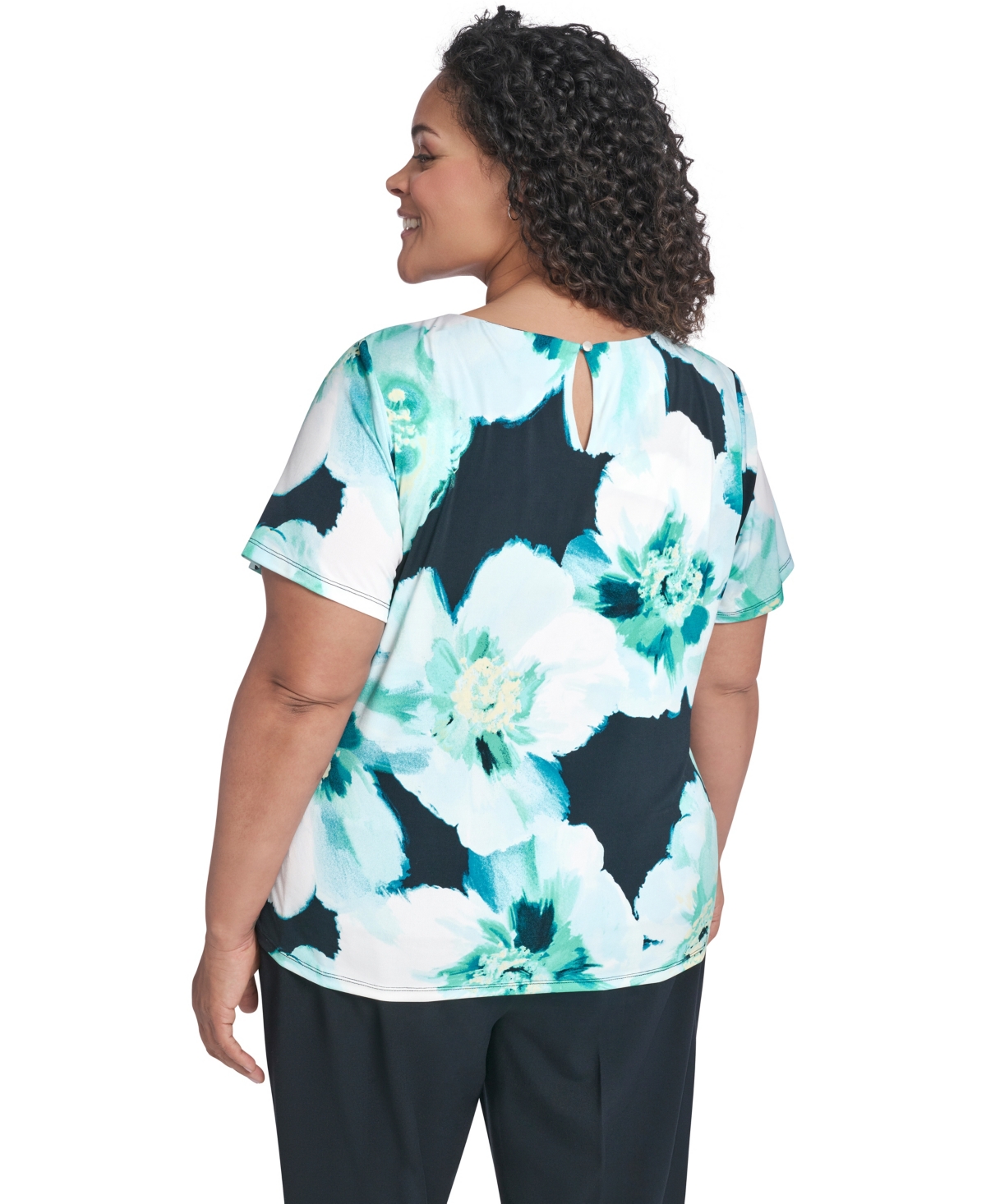 Calvin Klein Plus Crewneck Short-Sleeve Top