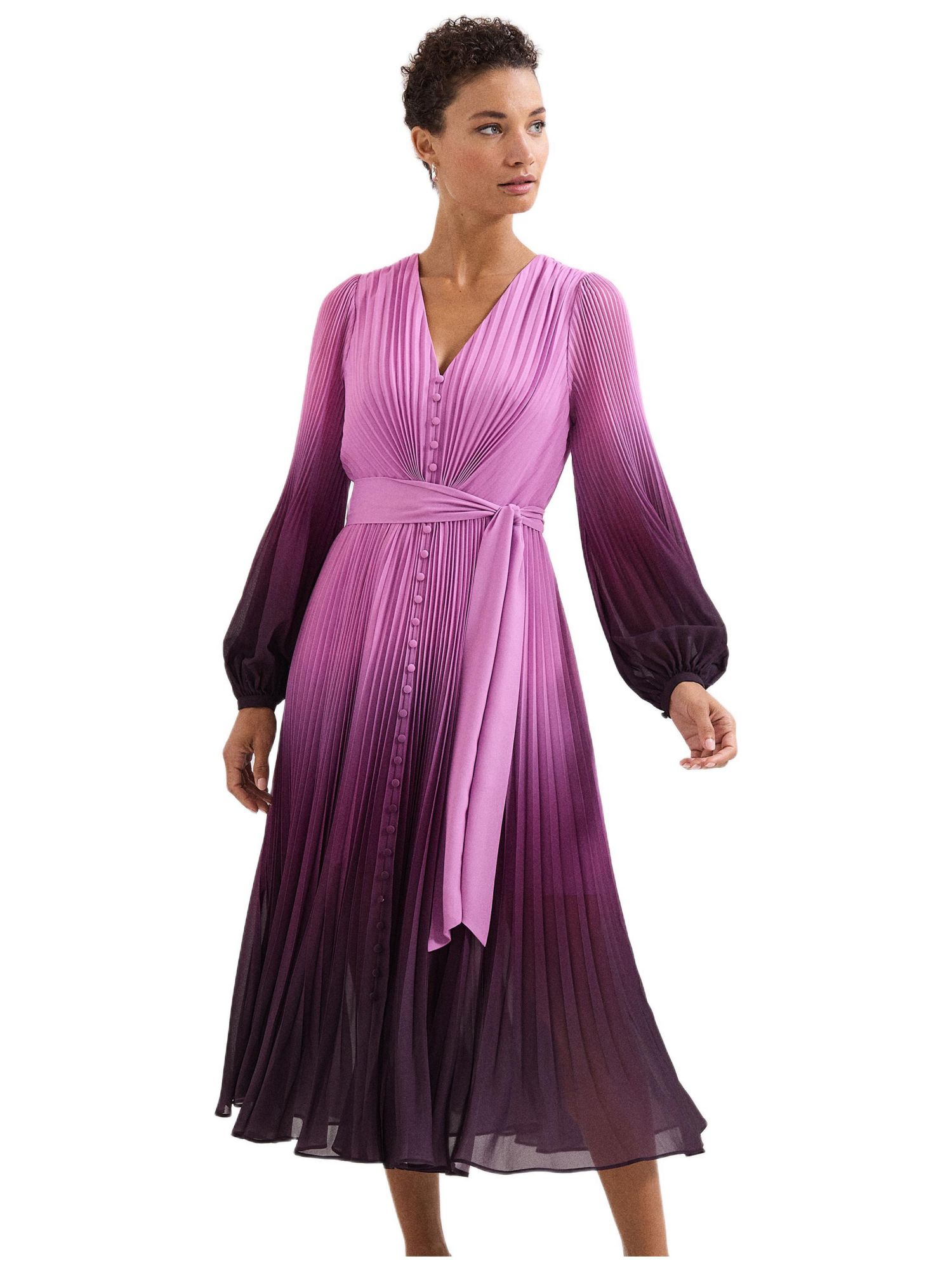 Women's Mira Ombre Tie Waist Midi Dress