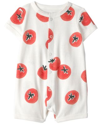 Baby Boys' Tomato Print Snap-Up Romper