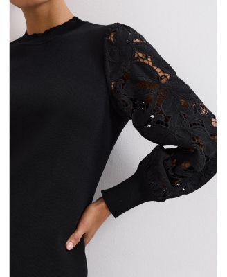 Women's Harriet Lace Sleeve Round Neck Jumper