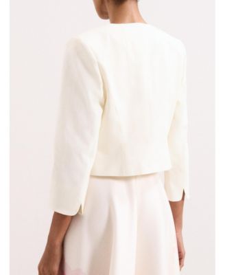 Women's Tailored Cropped Round Neck Jacket