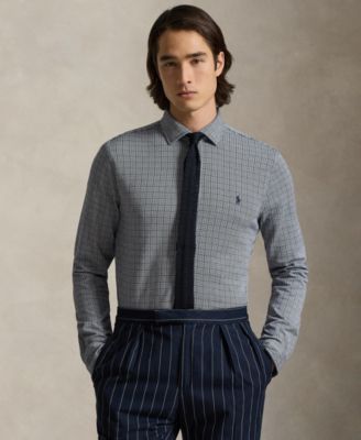 Men's Glen Plaid Spread Collar Shirt