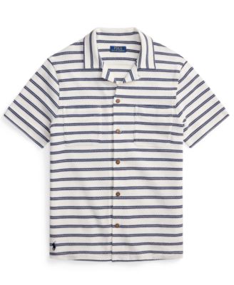Men's Striped Camp Collar Shirt