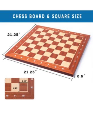 Sapele & Maple Inlaid Chessboard, Professional Tournament Chess Board Only